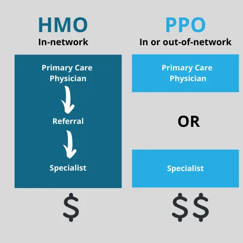 HMO vs PPO insurance for rehab